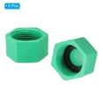 thumbnail image 3 of G1" Hex Female Thread PPR Pipe Fitting End Cap, Tubing Stopper for Preventing Leakage, Dark Green 5Pcs, 3 of 4