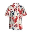 thumbnail image 2 of Uemuo Roosters Printed Regular Fit Short Sleeve Casual Hawaiian Shirt for Men,Aloha shirt,Tropical shirt,Floral print shirt,Vacation Beach shirt-X-Large, 2 of 9
