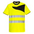 thumbnail image 1 of Portwest - Camiseta PW2 de Algodón para Hombre (Amarillo, Negro), 1 of 2