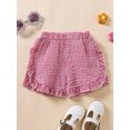 thumbnail image 4 of YASUTNKS Toddler Girl Summer Shorts Palid Pattern Lotus Edge Cute Casual Fashion Comfortable Soft Shorts, 4 of 9