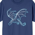 thumbnail image 2 of Game of Thrones Dragon Art Women's Navy Blue Graphic Tee-Small, 2 of 3