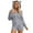 Grey, variant on Solid Color Hooded Jumpsuit Casual Long Sleeve Romper Shorts With Pockets For Sleepwear Comfortable Outfit