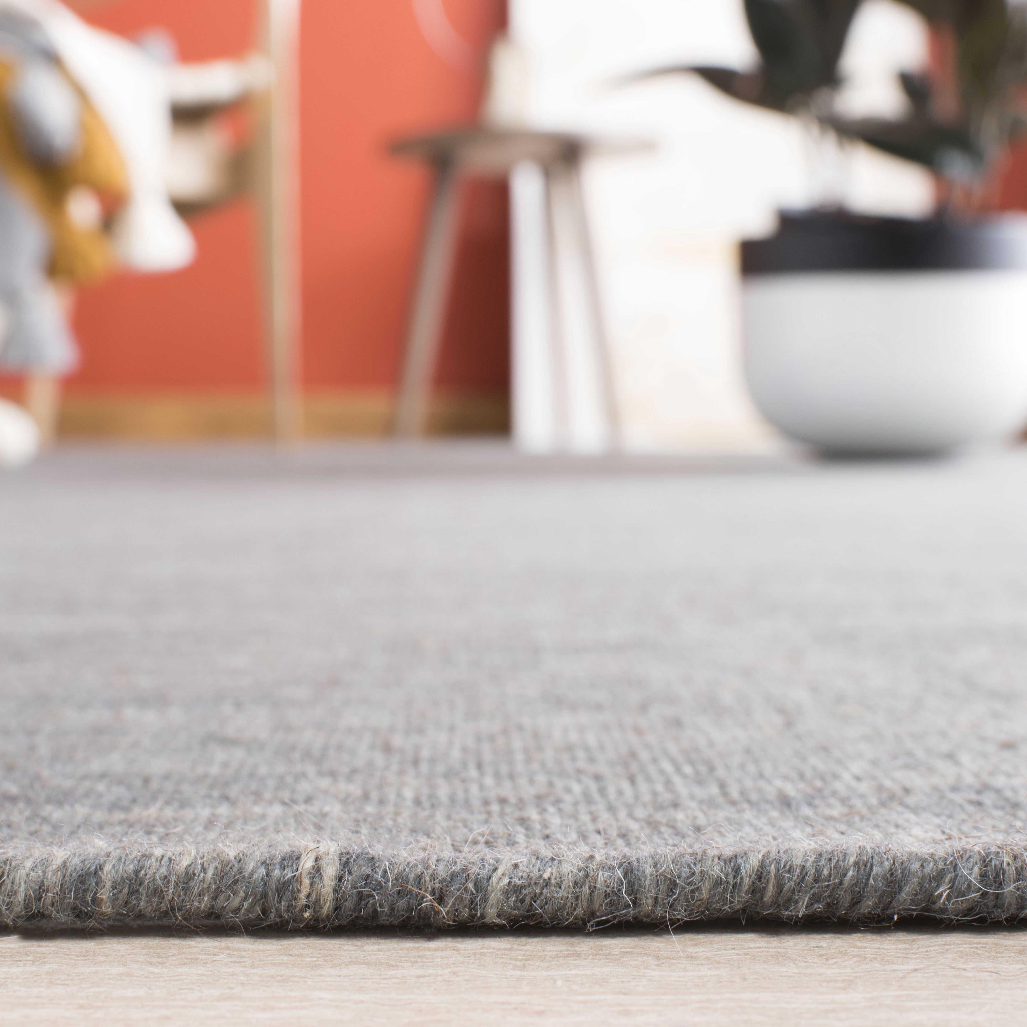 SAFAVIEH Kilim Patrick Solid Area Rug, Grey/Silver, 6' x 6' Round