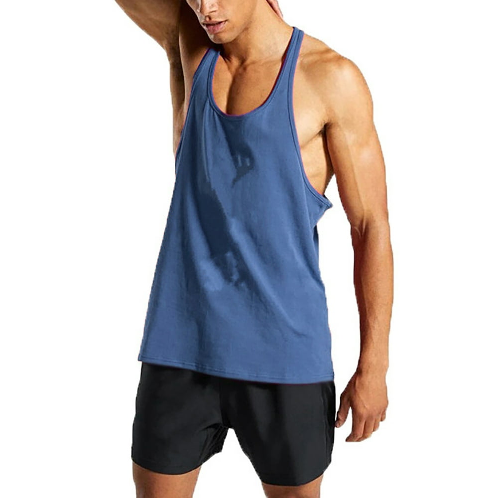 AMaVo Avamo Mens Moisture Wicking Running Tank Top Dry Fit YBack