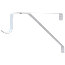 Adjustable Open-Back Shelf Bracket with 3" Drop, Adjusts from 10-1/4" to 10-3/4", White by Stone Harbor Hardware