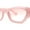 Pink, variant on Mod Womens Square Dimensional Beveled Cat Eye Plastic Sunglasses Grey