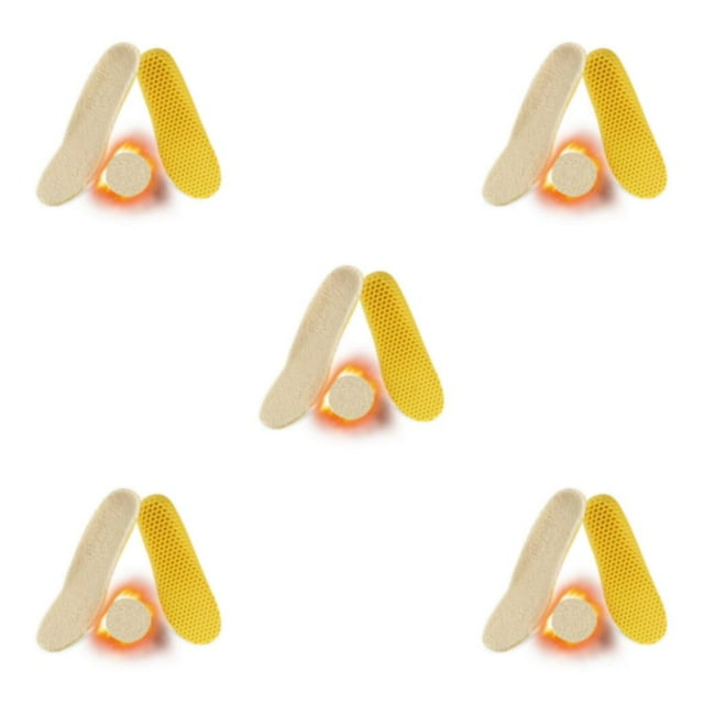 Wweixi 2piece Shock Absorption Insoles For Comfortable And Pain-free Experience S yellow L 5Set