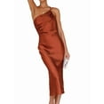 thumbnail image 2 of Women's Solid Mid-Waist Tie Hollow Off-Shoulder Mid-Length Dress, 2 of 8