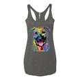 thumbnail image 2 of Don't Judge My Pitbull I Won't Judge Your Kids Funny | Womens Dog Lover Premium Tri-Blend Racerback Tank Top, Premium Heather, X-Large, 2 of 4