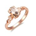 thumbnail image 4 of Gin & Grace 10KT RG Genuine Morganite and Diamond accent Ring., 4 of 6