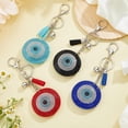 thumbnail image 4 of Rhinestone Keychains Velvet Evil Eye Keychain Charms Bling Keychain Accessories with Tassel Charms for Keys Bags, 4 of 9