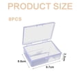 thumbnail image 2 of Mini caja de contenedores de almacenamiento rectangular transparente con tapa para accesorios, manualidades, tornillos, batería, 9,7*6,6*3,2 cm, de 8, 2 of 5