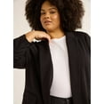 thumbnail image 2 of Scoop Women's and Women’s Plus Ultimate ScubaKnit Relaxed Blazer with Scrunch Sleeves, Sizes XS-4X, 2 of 5