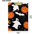 thumbnail image 3 of FMSHPON Halloween Ghost Bat Jack O Lantern Stars Clipboard Hardboard Wood Nursing Clip Board and Pull for Standard A4 Letter 13x9 inches, 3 of 5