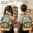 thumbnail image 3 of FKELYI Cartoon Bee Yellow Print Clear Backpack for Girls & Boys 17 Inch Kids Backpacks Transprent School Book Bag with Multi-Pockets Casual Daypack for Elementary, 3 of 7