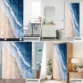thumbnail image 6 of Ombre Blue Wave Watercolor Fabric Shower Curtain Beach Oil Painting Washable Shower Curtains for Bathroom, Waterproof Bath Curtain with Hooks Home Decor 72x84in, 6 of 8