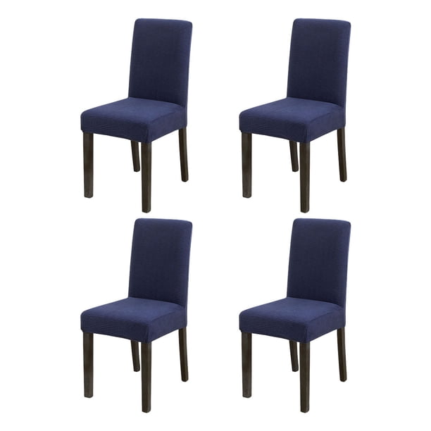 Naiovety 4 pack/lot funda para silla para comedor-sillas duraderas y transpirables con estilo fácil de montar felpa azul púrpura Type2 NO2