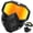 Orange, variant on A Full-face Goggle, Anti-Fog Maximum Visibility & Detachable Full Face Protection for Motorcycle Riding, Welding, Lawn Mowing and Grass Cutting