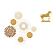 thumbnail image 1 of Manualidades de pared,Decoración para colgar en la pared,ratán artesanal tejido,Juego de decoración de pared Adorno decorativo para colgar en la pared,Estatuas de caballos,Estatuas de, 1 of 8