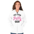 thumbnail image 4 of This Rack Fights Back Breast Cancer Womens Plus Size Graphic Zipper Hoodie Brisco Brands 5X, 4 of 5