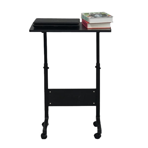 Alvantor Adjustable Height Rolling Computer Desk, 23.6 x 15.7 in, Black