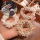 thumbnail image 5 of 3 PCS Pearl Hair Scrunchies Ponytail Styling Accessories for Women and Girls, 5 of 5