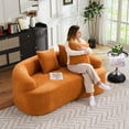 thumbnail image 6 of Timbernest 65" Loveseat, Modern Modular Sofa in a Box for Small Spaces, Orange, 6 of 13
