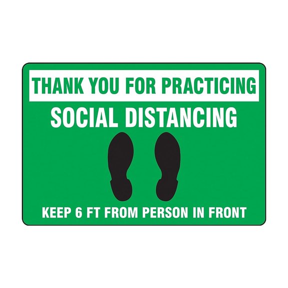 Floor Sign, 12 in H, 18 in W, Vinyl, English, PSR300 PSR300