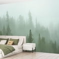 thumbnail image 2 of Peel and Stick Wallpaper Canvas Misty Pine Forest Modern Art Wall Mural Decor Self Adhesive and Removable 69in x 98in, 2 of 6