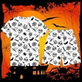 thumbnail image 2 of Kids Halloween Pajamas Size 5-6 Years Childrens Holiday Nightwear Short Sleeve Top and Shorts Soft Homewear Girls Pajama Set White, 2 of 3