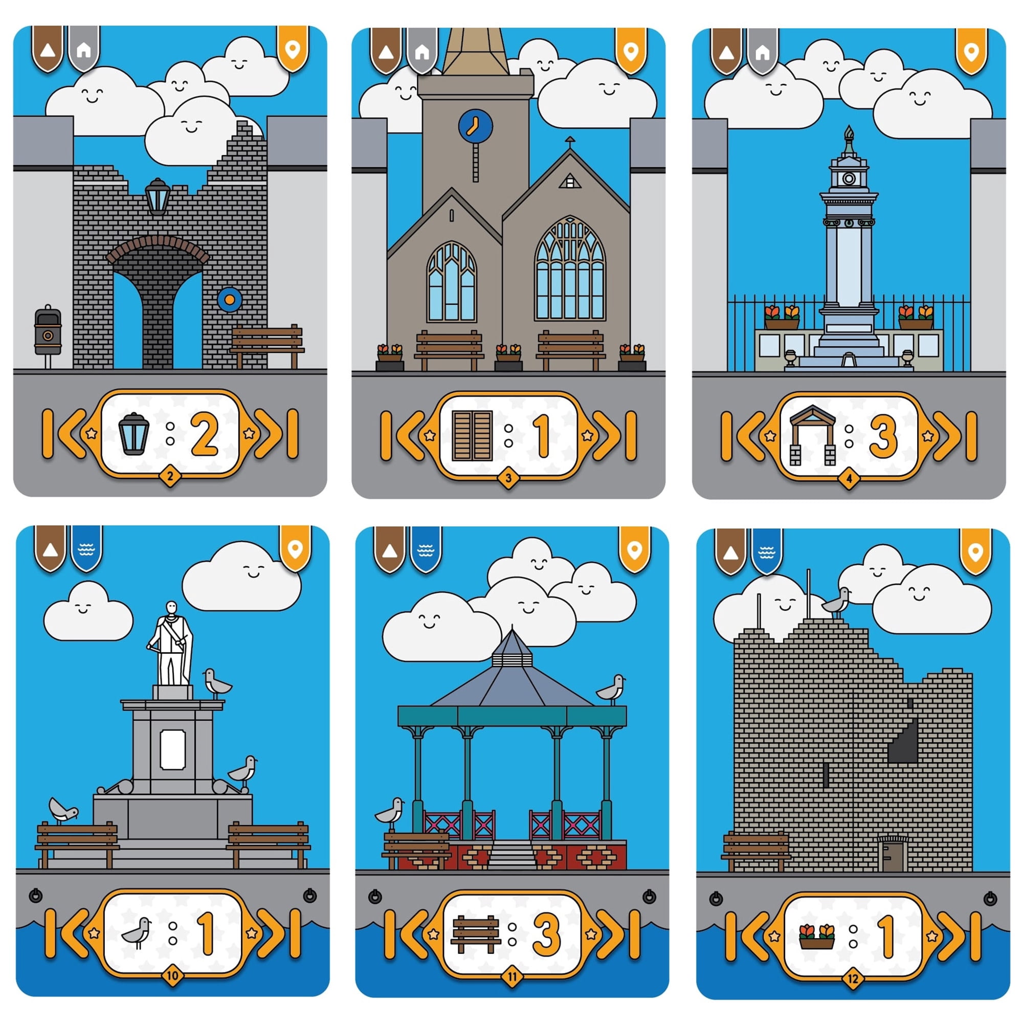 Mighty Boards: Tenby - Matching Card Game, Action Drafting, Street Building Competition, Build The Perfect Welsh Seaside Town, Ages 14+, 1-5 Players