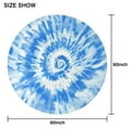 thumbnail image 6 of Blue Tie Dye Pattern Round Tablecloth 60"x60",Wrinkle Wipeable Table Cloth for Kitchen Dining Room Picnic Patio Party, 6 of 6