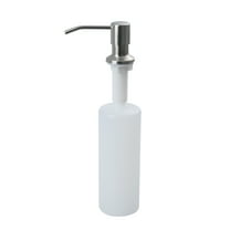 Mainstays 11.5" Stainless Steel Soap Dispenser Refillable 17oz Plastic White Bottle