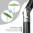 thumbnail image 6 of Kool 10FT Outdoor Patio Umbrella with Push Button Tilt and Crank Handle, Market Umbrella with 8 Sturdy Umbrella Ribs, Lime Green, 6 of 9