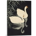 thumbnail image 1 of ARTCANVAS White Chinese Geese Swimming by Reeds Canvas Art Print by Ohara Koson - Size: 18" x 12" (1.50" Deep), 1 of 9