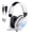 White, variant on Gaming Headsets with Noise Cancelling Microphone, Xbox One & PS5 PS4 Headphones, High-Quality Stereo Sound, LED Light, Soft Memory Earmuffs for Ultimate Comfort, Wired Over-Ear Headset for PC, Laptop