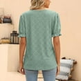 thumbnail image 5 of IROINNID Summer Sexy Blouse For Women Breathable Round-Neck Solid Short Sleeve Tops Blouse, 5 of 6