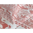 thumbnail image 4 of Ambesonne Nordic Quilted Bedspread Set 3 Pcs, Scandinavian Horses Hearts, King Size, Vermilion and White, 4 of 5
