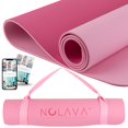 thumbnail image 1 of NOLAVA Pink TPE Thick Yoga Mat â€“ Pilates Mat â€“ Work Out Mat â€“ Non-Slip surface - Cotton carry strap, 1 of 4