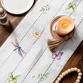 thumbnail image 3 of Grey Easter Table Runner 70 Inches, Spring Watercolor Tulip Flower Plant Wood Grain Bed Runner Dresser Scarves Tabletop for Indoor Outdoor Parties/Ceremony/Banquet, 13" x 70", 3 of 8