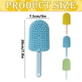 thumbnail image 2 of 2-in-1 Dog Bath Brush for Grooming & Massage - Pet Silicone Brush for Long & Short Haired Dogs and Cats, Dog Scrubber for Bath, Rubber Curry Brush, Use Wet as Bath Brush or Dry for Grooming-Blue, 2 of 2