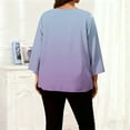 thumbnail image 5 of Ruimatai Women's Plus Size Gradient Casual T-Shirt Soft Comfortable Long Sleeve Round Neck Top for Everyday Wear, 5 of 6