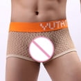 thumbnail image 3 of WAVSUF Summer Mens Quick Drying Comfort Boxer Briefs for Men Solid Color Underpants Ventilation Briefs Khaki Size L, 3 of 8