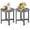 Gray, variant on Barara King Patio Side Tables,Set of 2 18 Inch Round Weather-Resistant Adirondack Side Tables-Black