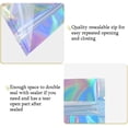 thumbnail image 4 of 50pcs Holographic Mylar Bags 8x12 inch, Resealable Foil Zip Pouch Smell Proof Baggies for Packaging Products Samples Food Storage, 4 of 5