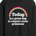 thumbnail image 3 of Instant Message - Today Great Day Pronouns - Men's Long Sleeve T-Shirt, 3 of 6