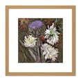 thumbnail image 1 of Sicurezza Artichoke Bloom Chrysanthemums 8X8 Inch Square Wooden Framed Wall Art Print Picture with Mount, 1 of 4