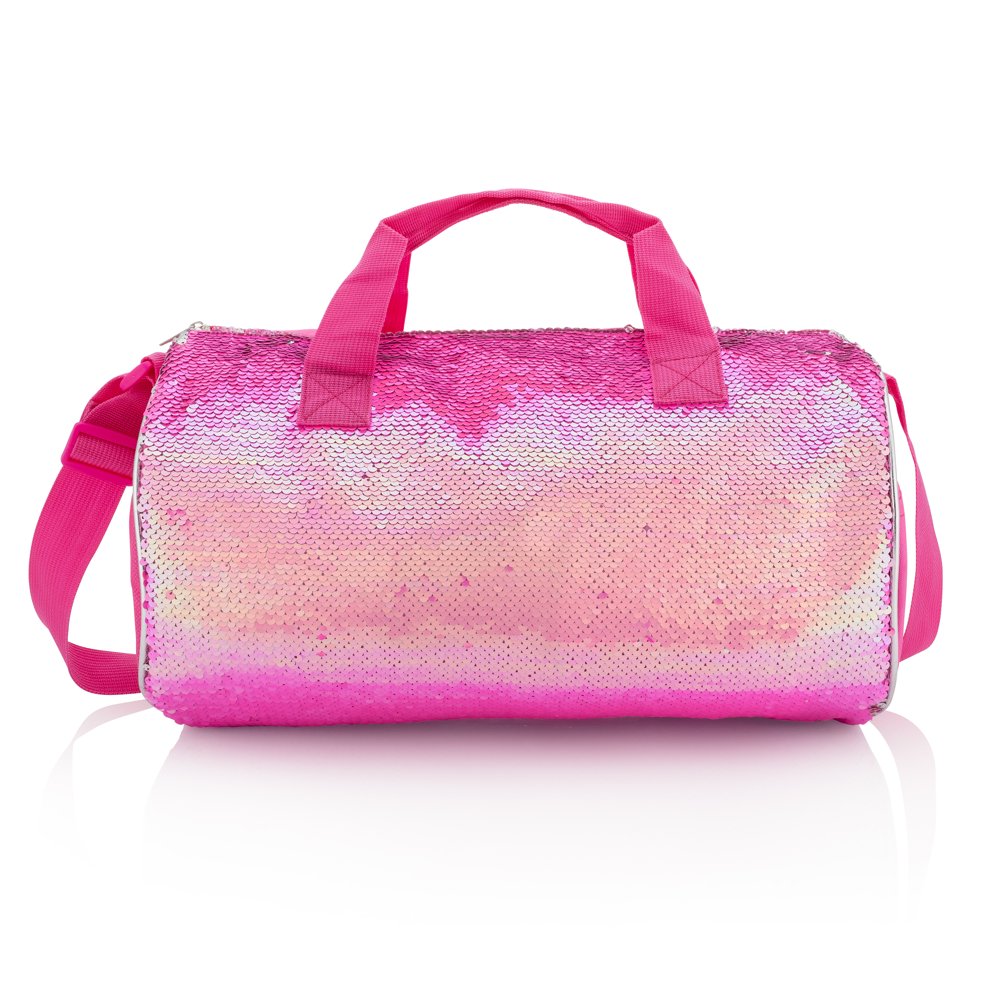 Reversible Sequin Dance Duffle Bag (16" Pink/Silver)