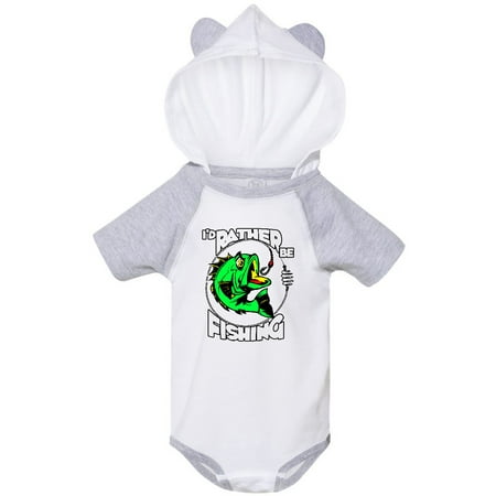 

Inktastic I d Rather Be Fishing Gift Baby Boy or Baby Girl Bodysuit