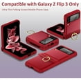 thumbnail image 6 of Ultra Slim Case Compatible Samsung Galaxy Z Flip 3 Case with Ring,360°Protective PC Phone Cover with Screen Protector Lightweight Phone Case for Samsung Galaxy Z Flip 3 5G Case with Hinge Red, 6 of 16